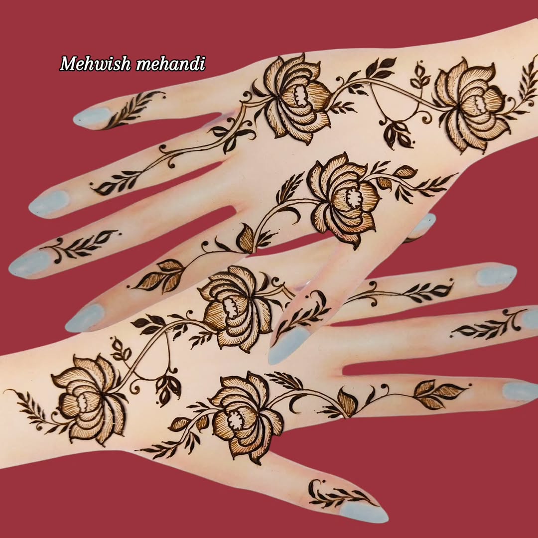 Fine mehndi detail